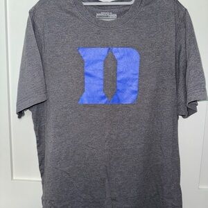 Duke Gray T-Shirt with Blue Logo Size Large